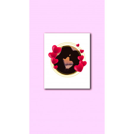 Lienzo personalizado Corazón con fotos