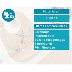 Babero silicona ciervo