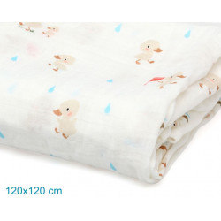 Muselina 120x120 bambú beige