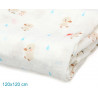 Muselina 120x120 bambú beige
