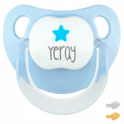 Chupete Baby Deco Estrella Azul Personalizado